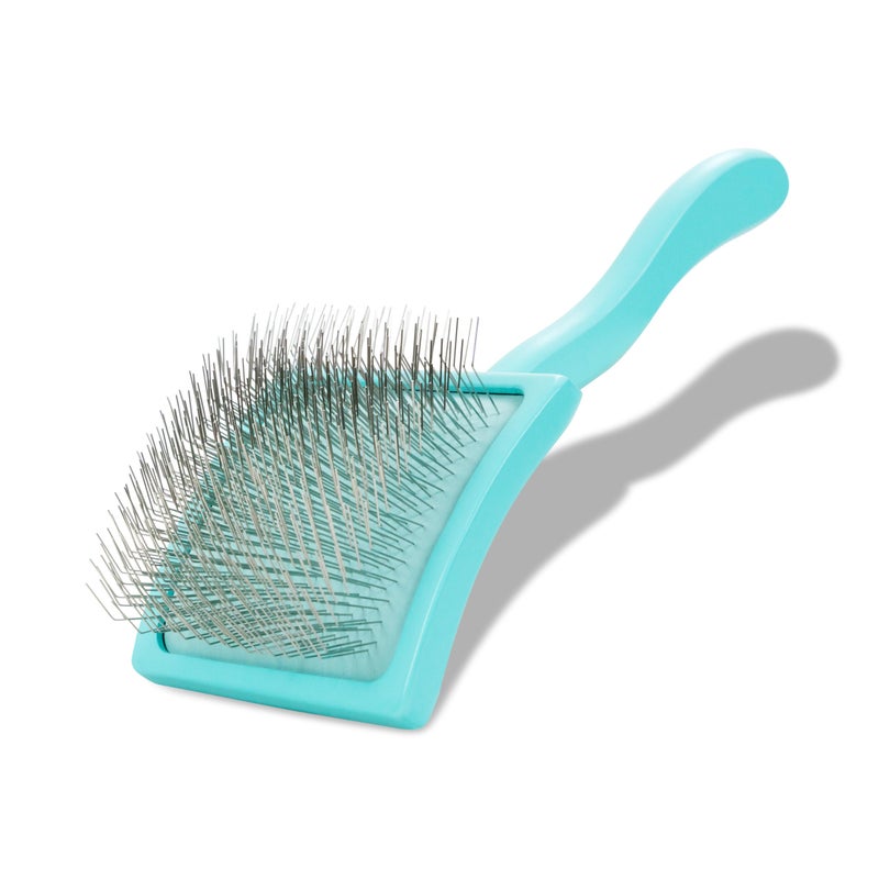 Chris Christensen Big G Dog Slicker Brush for Dogs Goldendoodles Labradoodles Poodles Groom Like a Professional Fluff Detangle Style Saves Time Energy Teal Large