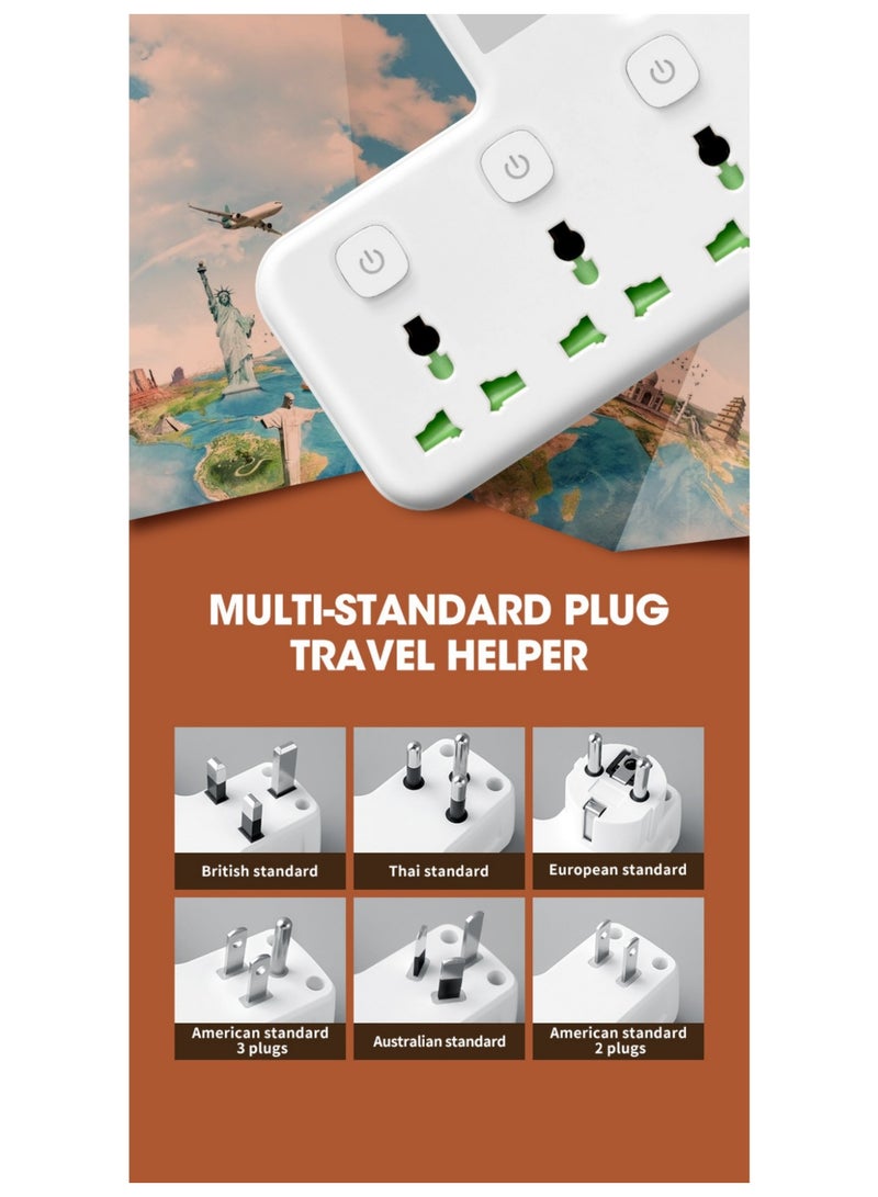 JINFANLI British standard one to multi-hole universal socket conversion socket multi-function travel socket wireless outlet USB socket strip - Image 2