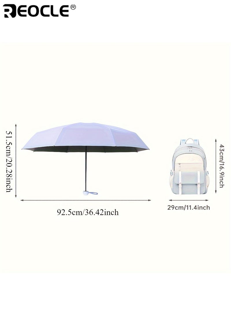 REOCLE Unisex Compact Mini Capsule Umbrella Portable Foldable Manual Open with Sunscreen Coating 6-Rib Durable Design High Quality Stylish Ideal for Camping Travel Outdoor Activities Suitable as Birthday Gift Washing Machine Safe for Daily Use Portable Easy to Store for Men for Women for Adults - Image 5