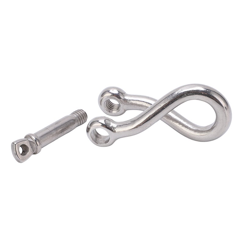Stainless Steel Twist Shackle Marine Grade 8mm Yacht Boat Twisted Anchor Shackle (M8) - Image 1
