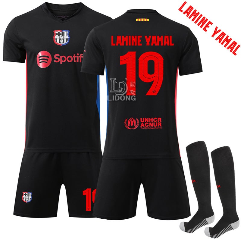 Barcelona Away Champions League Jersey – No.19 Yamal, No.9 Lewandowski, No.10 Messi