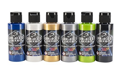 CREATE X Wicked Colors 2-Ounce Wicked Airbrush Set, Pearl - Image 1