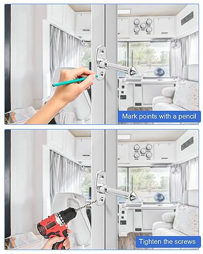 Nahntaipy Upright RV Door Holder Plunger and Socket Fit for Trailer Cargo and Horse Trailer 2 Pack 338 Inches - Image 3