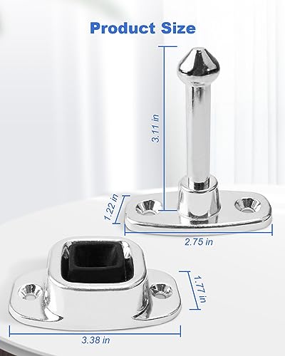 Nahntaipy Upright RV Door Holder Plunger and Socket Fit for Trailer Cargo and Horse Trailer 2 Pack 338 Inches - Image 5