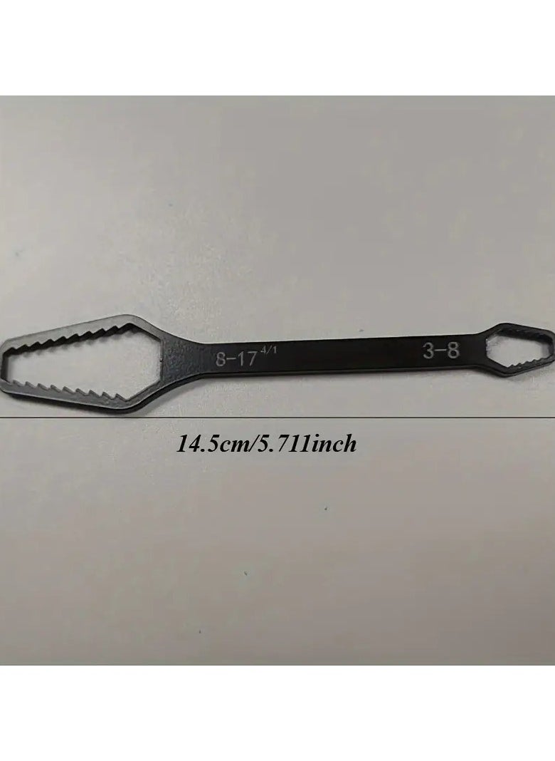 Goolsky Versatile Double-Ended Wrench - 3-17mm Self-Tightening, Chrome Vanadium Steel, Ideal for Car, Bike & Home Repairs  - Image 5