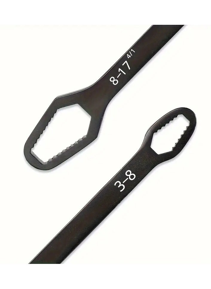 Goolsky Versatile Double-Ended Wrench - 3-17mm Self-Tightening, Chrome Vanadium Steel, Ideal for Car, Bike & Home Repairs  - Image 4