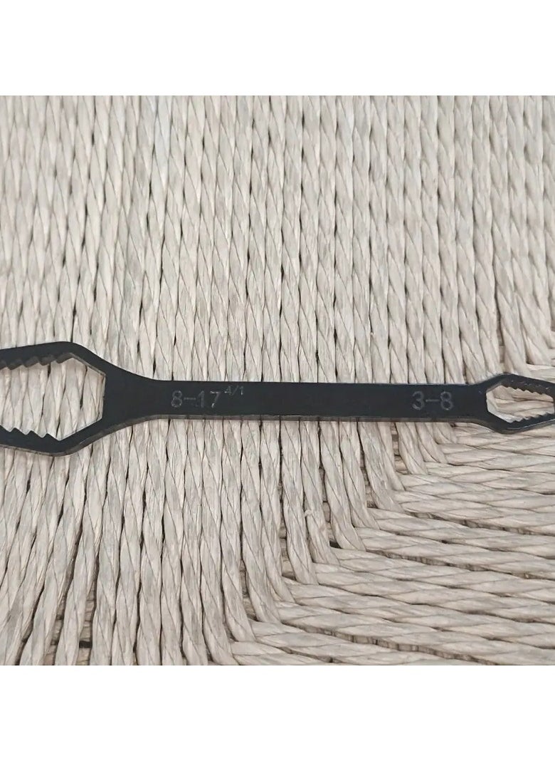 Goolsky Versatile Double-Ended Wrench - 3-17mm Self-Tightening, Chrome Vanadium Steel, Ideal for Car, Bike & Home Repairs  - Image 3