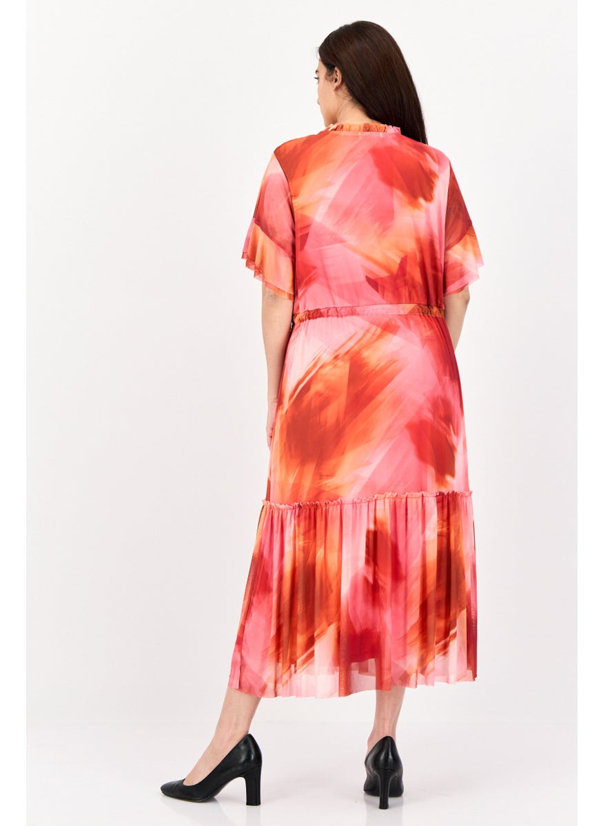 Kathy Ireland Women Mesh Midi Dress, Multicolor  - Image 3