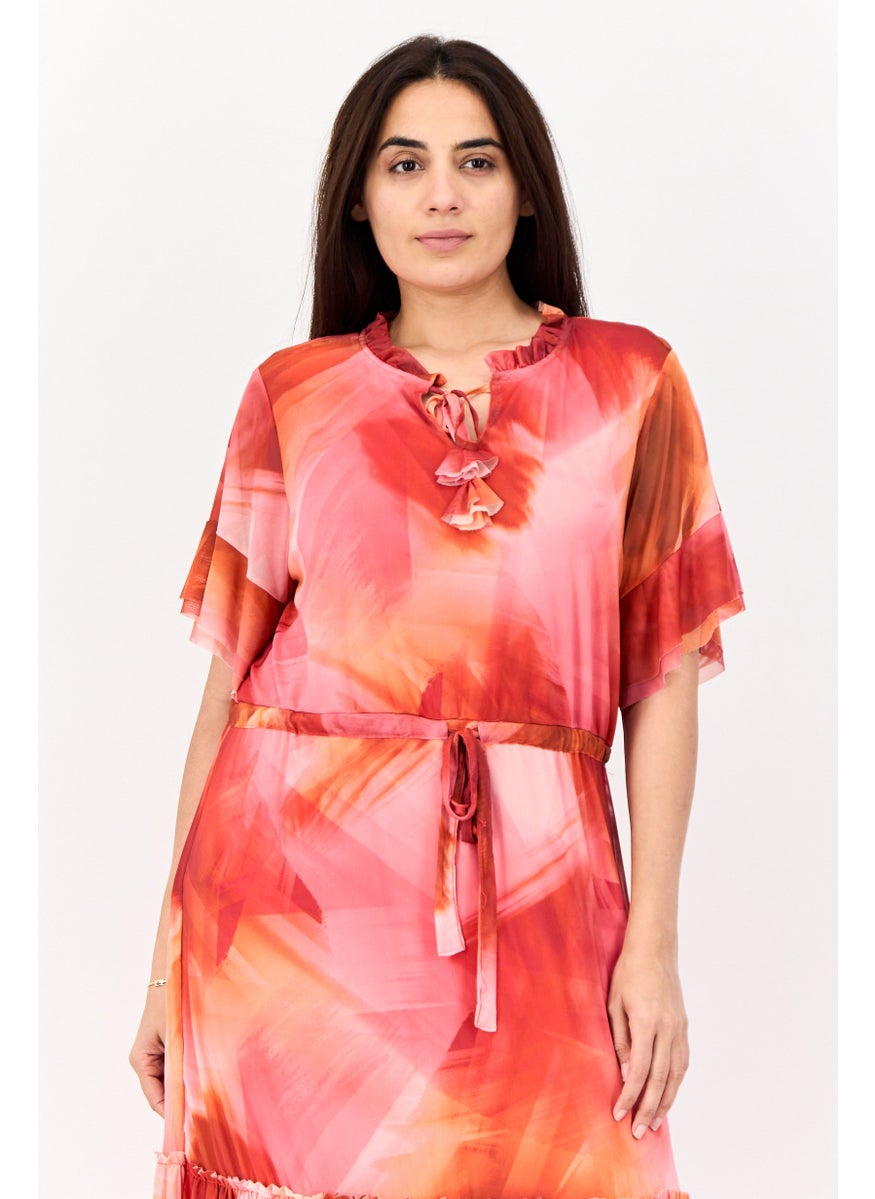Kathy Ireland Women Mesh Midi Dress, Multicolor  - Image 2