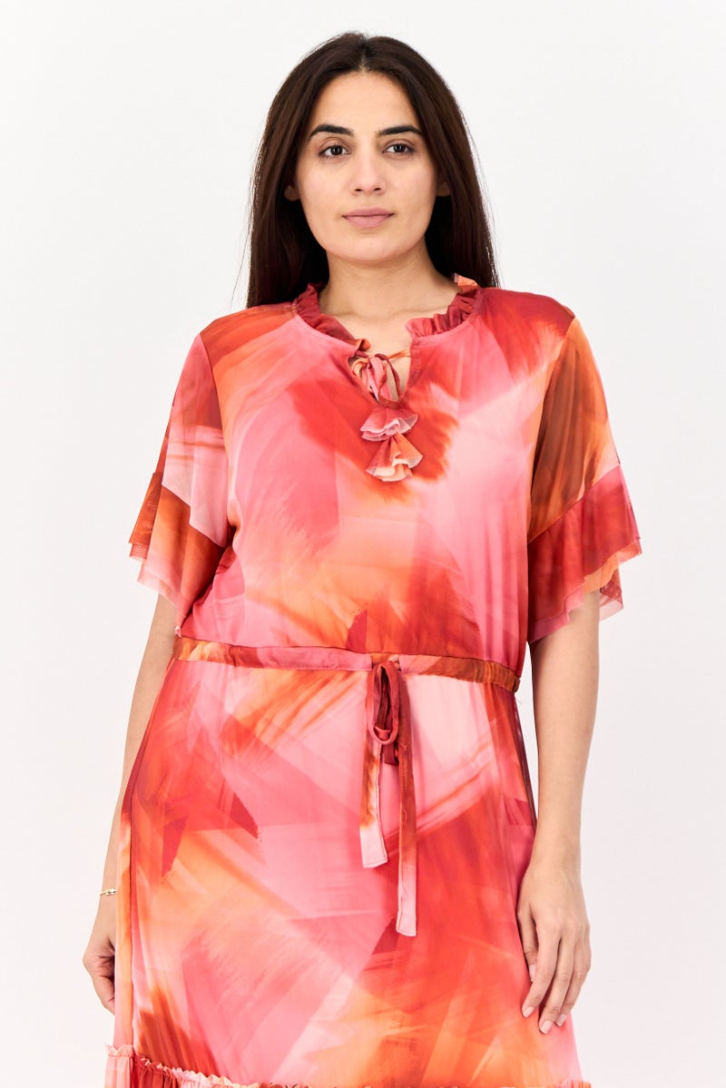 Kathy Ireland Women Mesh Midi Dress, Multicolor - Image 2