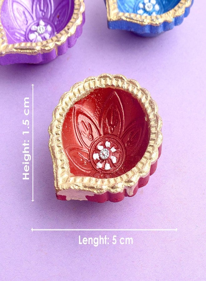 SATVIK STORE مجموعة SATVIK 24 قطعة من الطين مع ملصقات Shubh Labh المتنوعة | مصابيح زيت الطين الطبيعي لديوالي ونافراتري وبوجا وديكور المنزل - Image 5