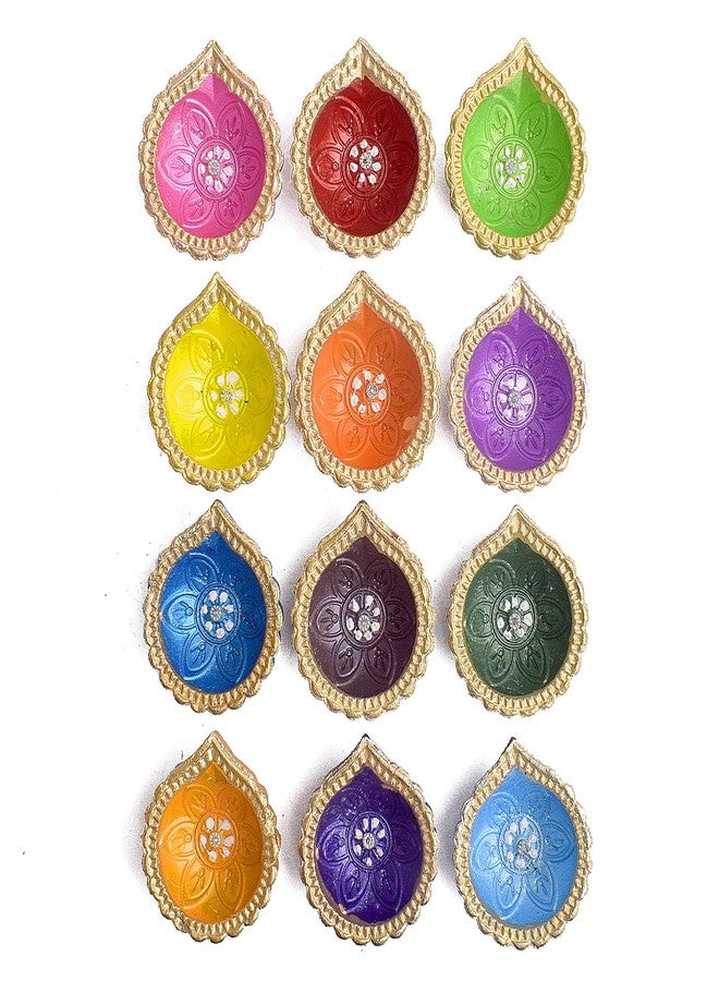 SATVIK STORE مجموعة SATVIK 24 قطعة من الطين مع ملصقات Shubh Labh المتنوعة | مصابيح زيت الطين الطبيعي لديوالي ونافراتري وبوجا وديكور المنزل - Image 4