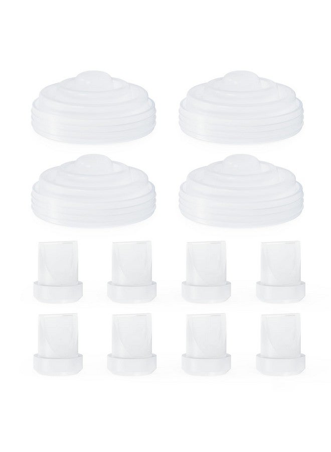 Hranio 12PCS Breast Pump Parts, Duckbill Valves Compatible with Momcozy m5 Replacement Parts Momcozy Breast Pump Accessories Mom Cozy m5 Replacement Parts 8PCS Duckbill Valves 4PCS Silicone Diaphragm - Image 1