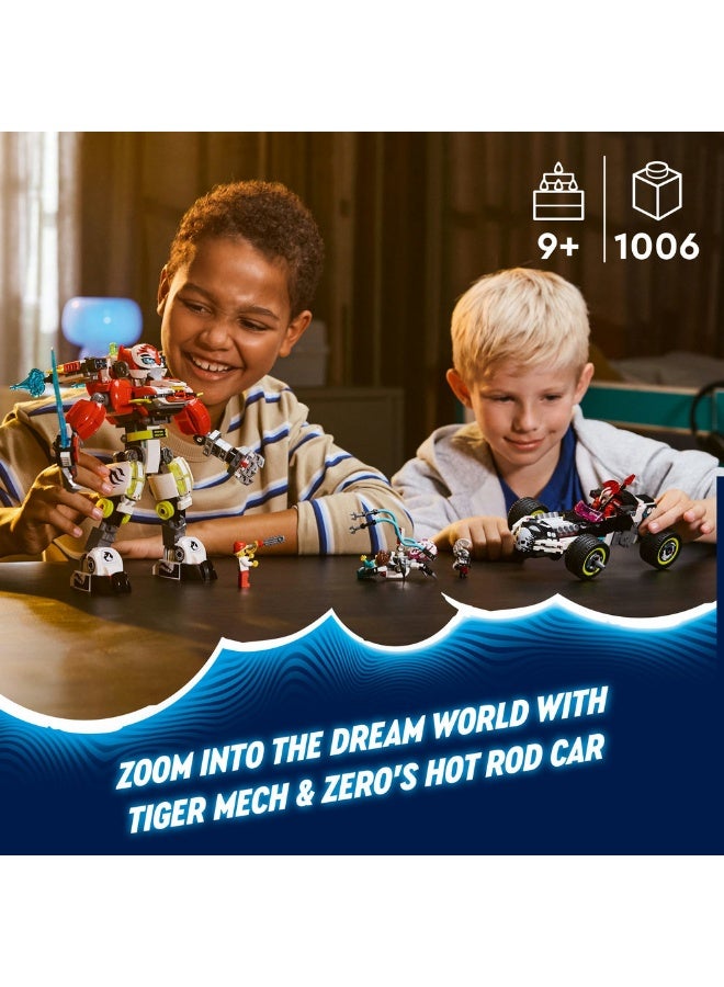 LEGO DREAMZzz 2in1 Cooper’s Tiger Mech & Zero’s Hot Rod Car 71497 (Age 9+, 1006 Pieces) - Image 3