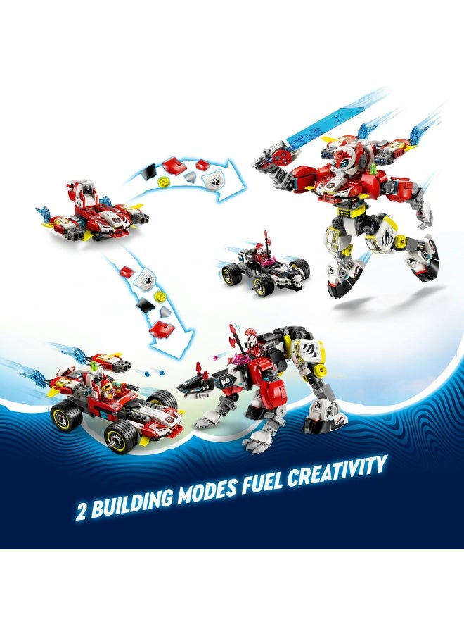LEGO DREAMZzz 2in1 Cooper’s Tiger Mech & Zero’s Hot Rod Car 71497 (Age 9+, 1006 Pieces) - Image 4