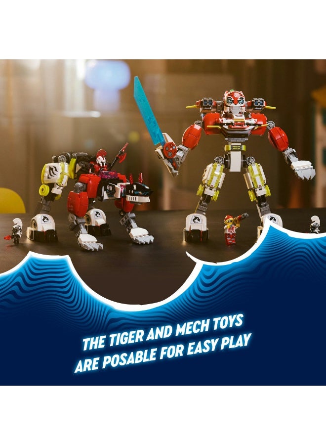 LEGO DREAMZzz 2in1 Cooper’s Tiger Mech & Zero’s Hot Rod Car 71497 (Age 9+, 1006 Pieces) - Image 5