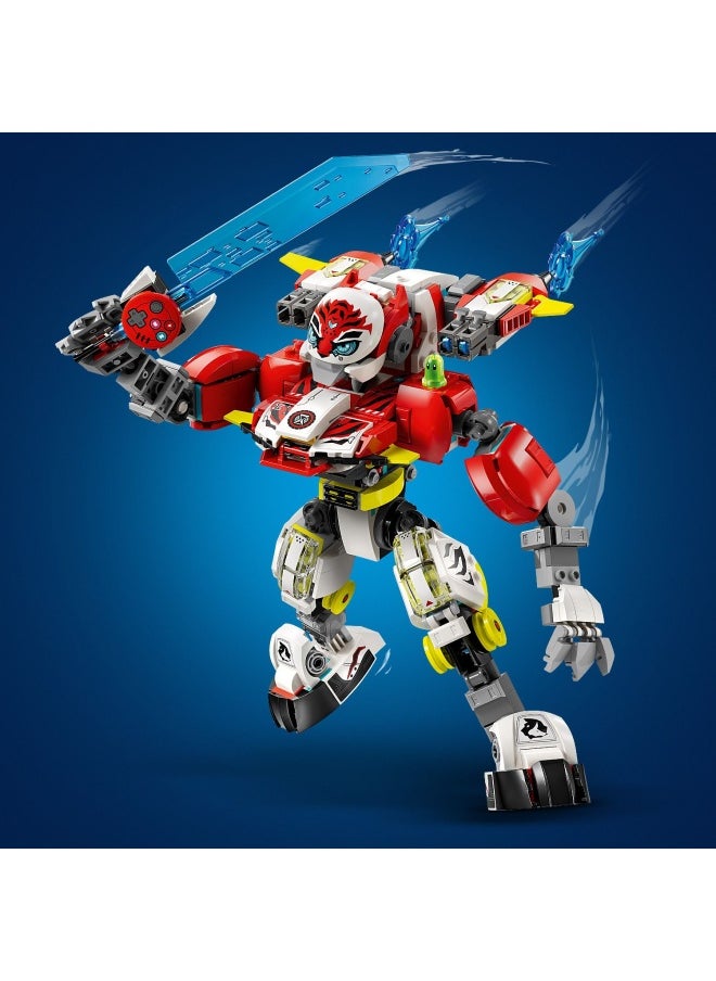 LEGO - DREAMZzz 2in1 Cooper’s Tiger Mech & Zero’s Hot Rod Car Toy for 9 Plus Year Old Boys and Girls, Set with Mech Robot, Z-Blob and 3 Minifigures, Birthday Gift Idea 71497 (1006 pieces) - Image 1