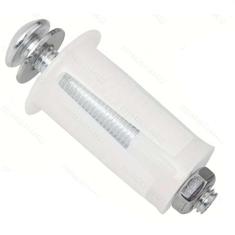 Set Of 6 Universal Toilet Seat Hinge Screws For Top Mounting Including Cover Screws And Expansion Screws With Quick Release Mechanism White - Image 5