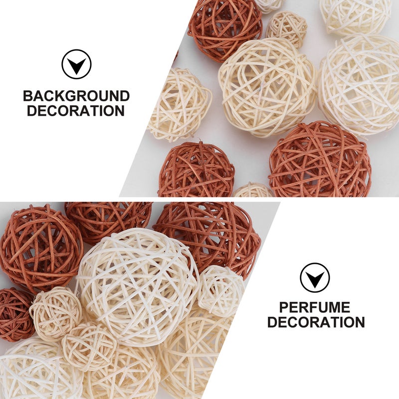 24 Pcs Weaving Rattan Crafts Decor Layout Supplies Rattan Pendant - Image 5