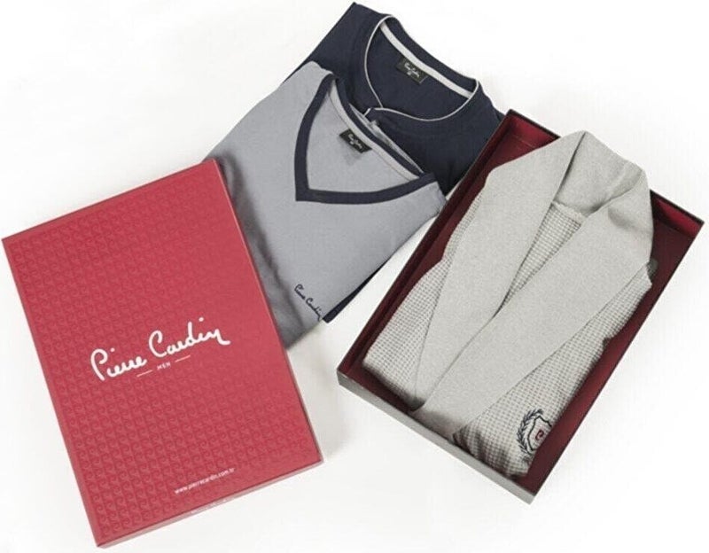 pierre cardin 5595 5 Pieces Sleepwear Pajama Set - Gray  - Image 5
