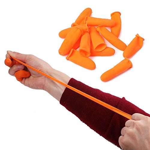COOSKIN 100 PCS Latex Finger Cots Reusable Rubber Fingertips Protective Glove Duty Industrial Grade Finger Cots - Image 2