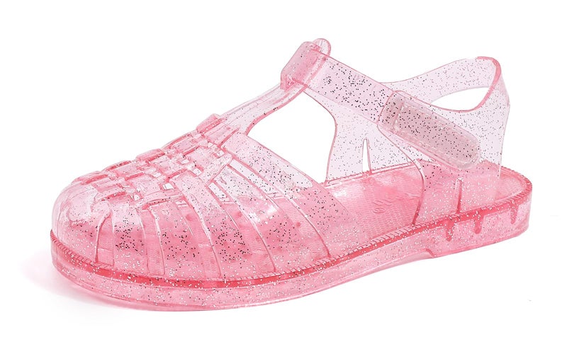 Guguyeah Jelly Sandals For Girls Closed Toe Princess Costume Summer Dress Shoes Fisherman Gladiator Water Beach Flat Sandals For Toddler/Little Kid/Big Kid - Image 1