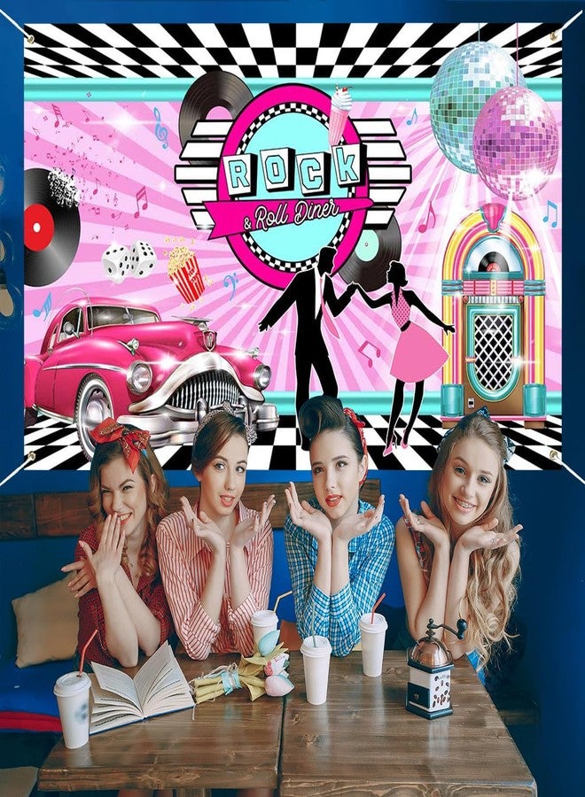 موكسيكا خلفية لافتة حفلات من موكسيكا من الخمسينيات، ذات طابع موسيقى الروك آند رول الكلاسيكي، وخلفية كشك الصور لديكورات أعياد الميلاد في الخمسينيات، ومستلزمات حفلات التصوير الفوتوغرافي، مقاس 72.8 × 43.3 بوصة - Image 5