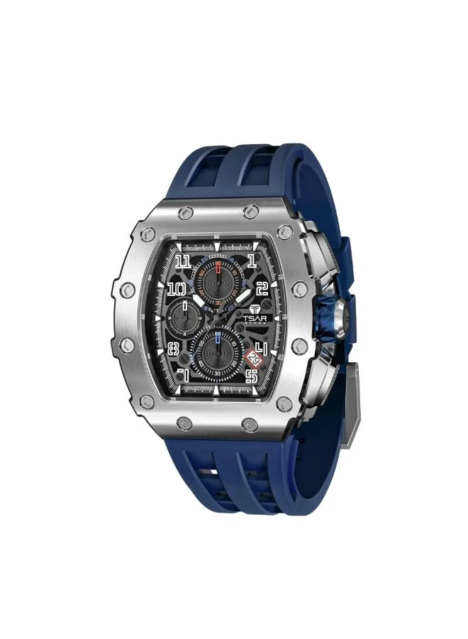 TSAR BOMBA Men's Silicone Analog Watch TB8204Q-34 - 43.5*50.5 mm