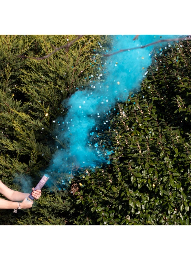 Ginger Ray Blue Gender Reveal Smoke Cannon With Confetti - Image 3