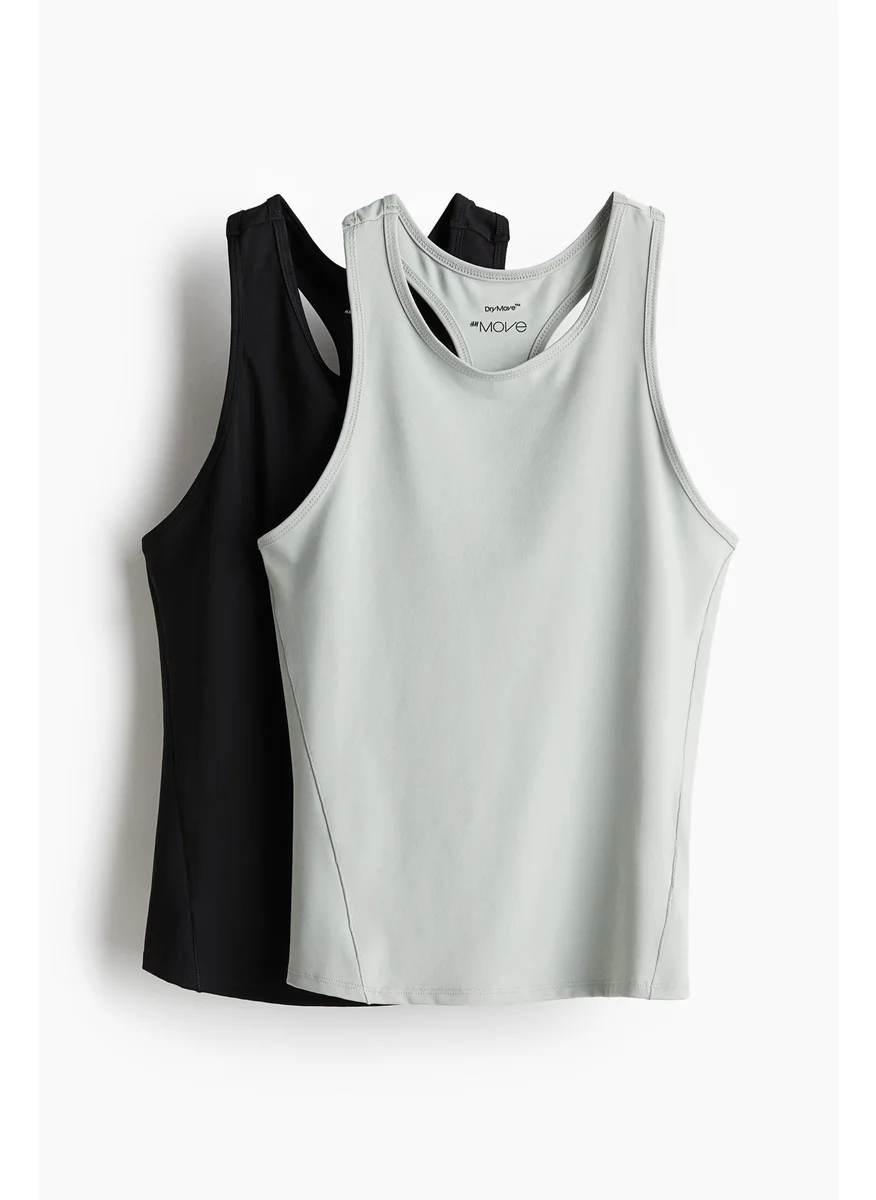 اتش اند ام 2-Pack Sports Vest Tops In Drymove2