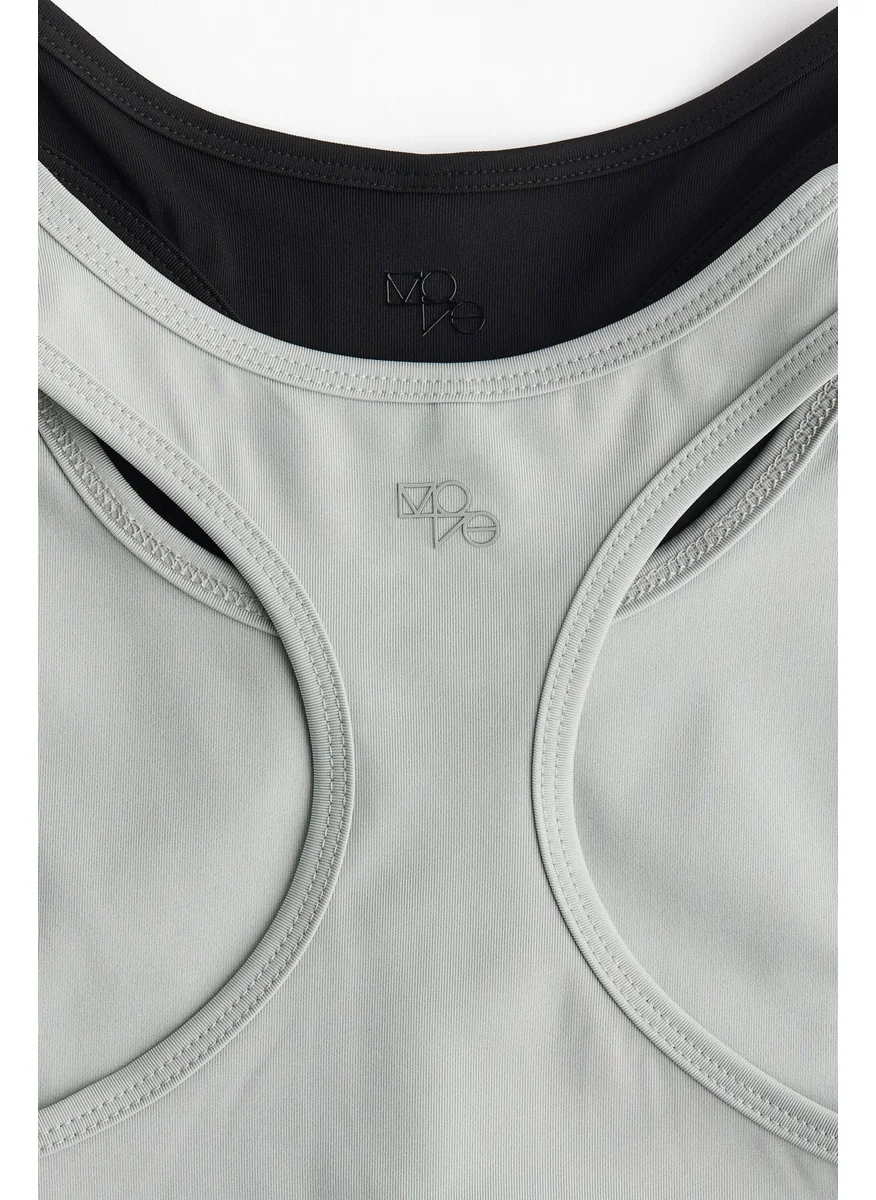 H&M 2-Pack Sports Vest Tops In Drymove2