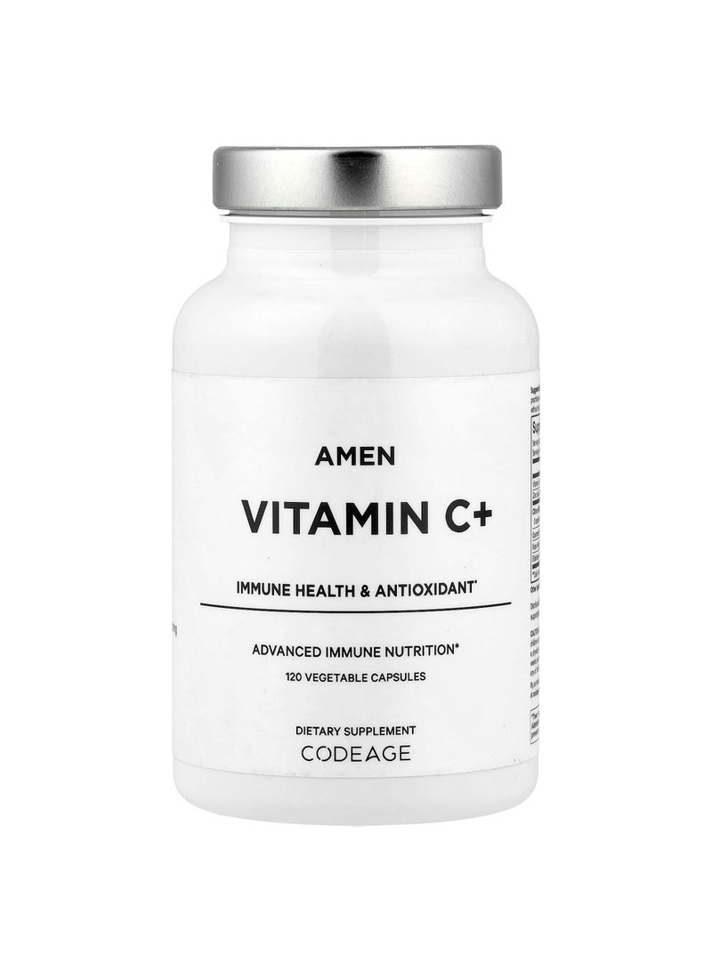 Codeage Amen, Vitamin C+, Immune Health, Antioxidant, 120 Vegetable Capsules