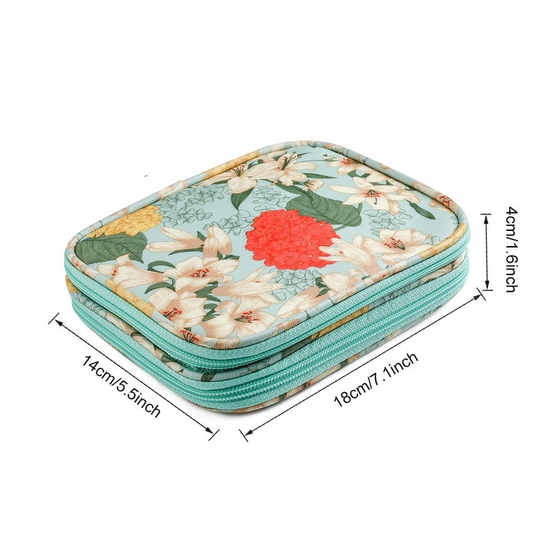 KOKNIT DIY Crochet Needle Case Empty, Zipper Storage Organizer Bag with Web Pockets for Various Crochet Needles, Knitting Accessories, Crochet Hook Kit Tools (Without Hooks and Accessories) - Image 2