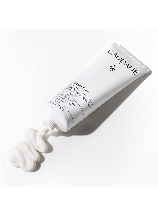 CAUDALIE قناع تقشير فينوبيرفكت مع حمض الجليكوليك وأحماض ألفا هيدروكسي، إشراقة في 10 دقائق، 2.5 أونصة سائلة - Image 5
