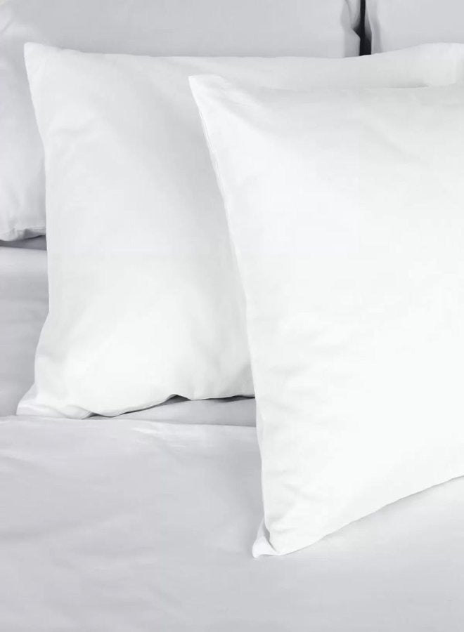 Cadrica 4 Piece Single Bedding Set - Includes 1 Duvet Cover, 1 Fitted Sheet, and 2 Pillowcases - Ultra Soft & Durable - Single Size (White - Plain) - Image 3