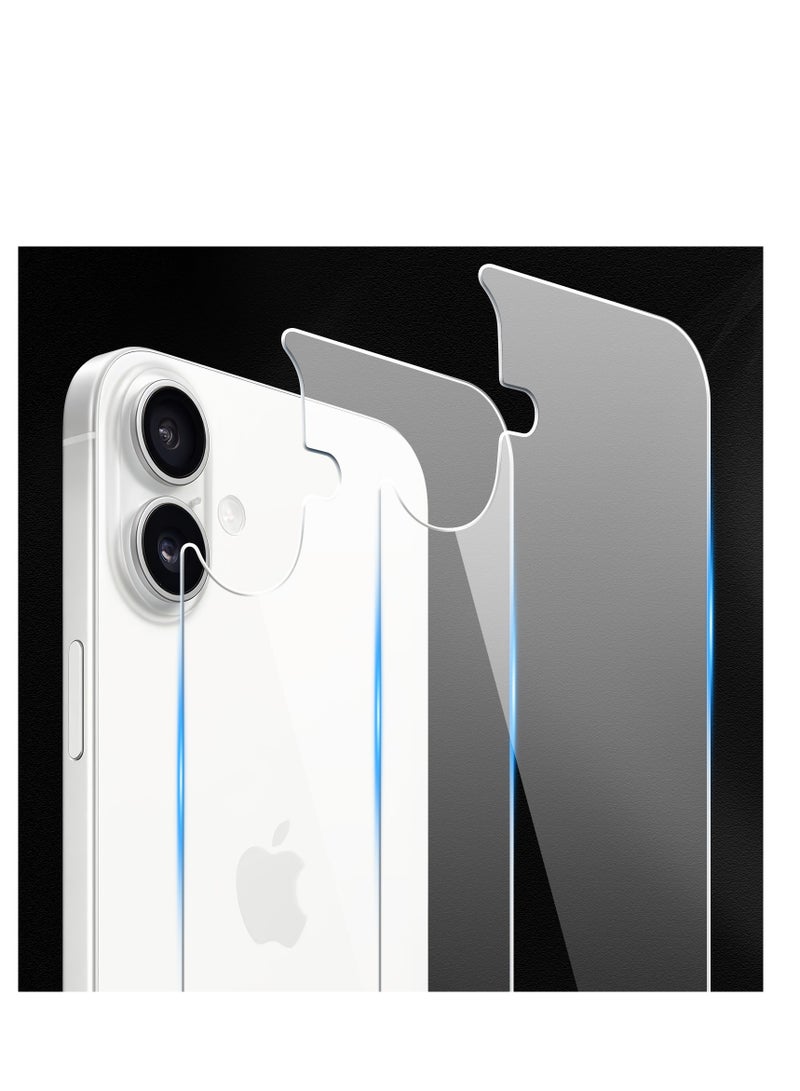 2 Pack Back Screen Protectors for iPhone 16 Plus, Bubble-Free & Scratch-Resistant Tempered Glass Back Film (6.7 inch) - Image 1