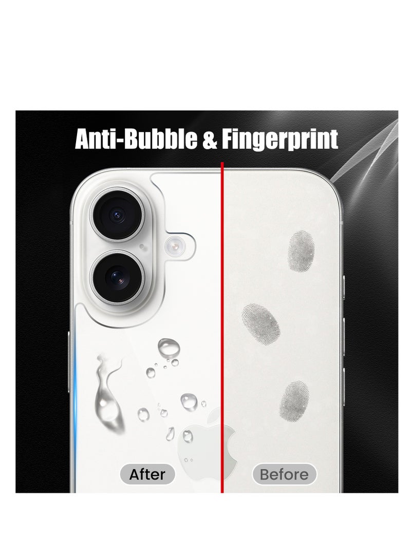 2 Pack Back Screen Protectors for iPhone 16 Plus, Bubble-Free & Scratch-Resistant Tempered Glass Back Film (6.7 inch) - Image 3