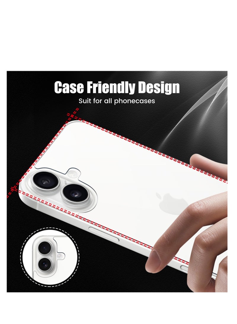 2 Pack Back Screen Protectors for iPhone 16 Plus, Bubble-Free & Scratch-Resistant Tempered Glass Back Film (6.7 inch) - Image 5