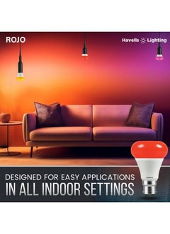 Havells Havells Rojo 3W LED B22 Yellow Bulb|Cool Day Light|Energy Efficient|Elegant Design|Upto 15000 Hours of Lighting|Upto 4KV Surge Protection|Made in India|Pack of 1  - Image 5