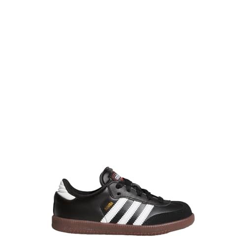 adidas Boy's Samba Classic Soccer Shoe, Black/White/Black, 2 Little Kid - Image 2
