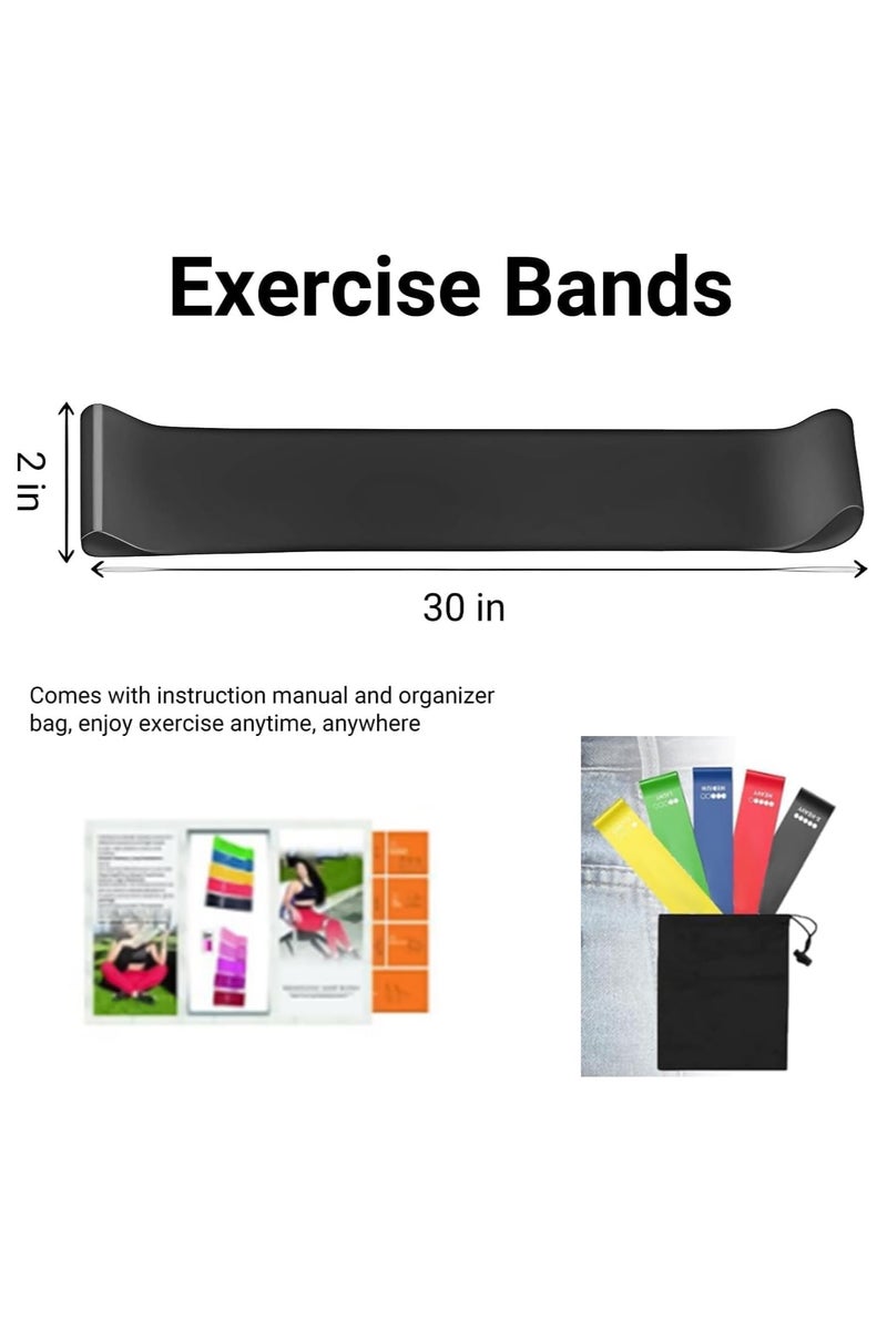 INSIJAM Resistance Bands Set 5PCS Assorted Pounds Strength Training Exercise Resistance Loops Stretch Bands For Pilates Gym Fitness Yoga Workout Resistance Loops Bands for Arm Legs and hips - Image 5