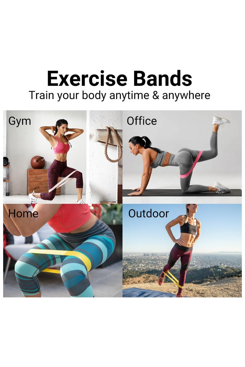 INSIJAM Resistance Bands Set 5PCS Assorted Pounds Strength Training Exercise Resistance Loops Stretch Bands For Pilates Gym Fitness Yoga Workout Resistance Loops Bands for Arm Legs and hips - Image 4