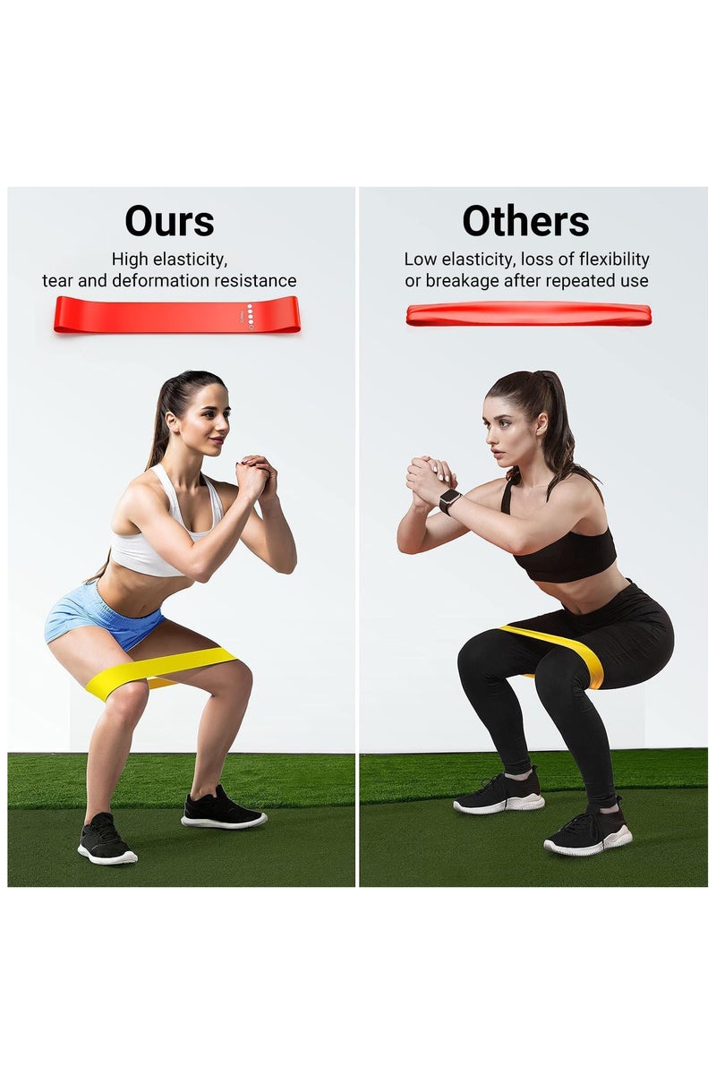 INSIJAM Resistance Bands Set 5PCS Assorted Pounds Strength Training Exercise Resistance Loops Stretch Bands For Pilates Gym Fitness Yoga Workout Resistance Loops Bands for Arm Legs and hips - Image 3