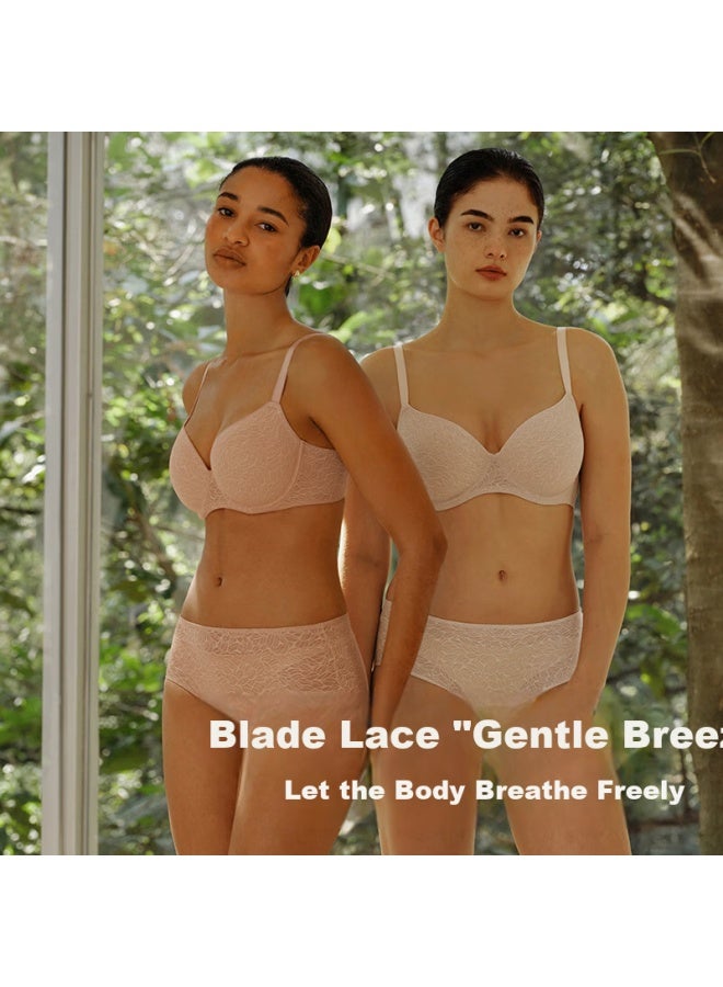 Hsia [xiao Qingfeng Blade Version] Full Coverage Thin Micro-gathered Bra For Large Minimizing Effect, Women's Black, 80b - Image 2