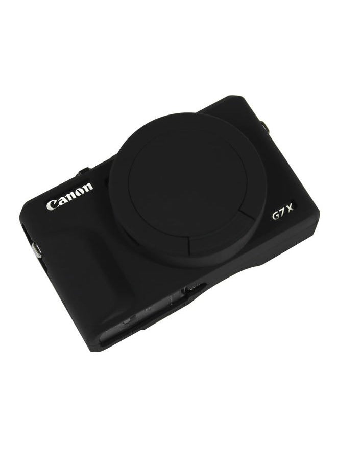 Easy Hood Case for Canon Powershot G7 X Mark III Digital Camera, Soft Silicone Protective Cover with Removable Lens Cover for Canon Powershot G7X Mark III DSLR Camera (Black)  - Image 1