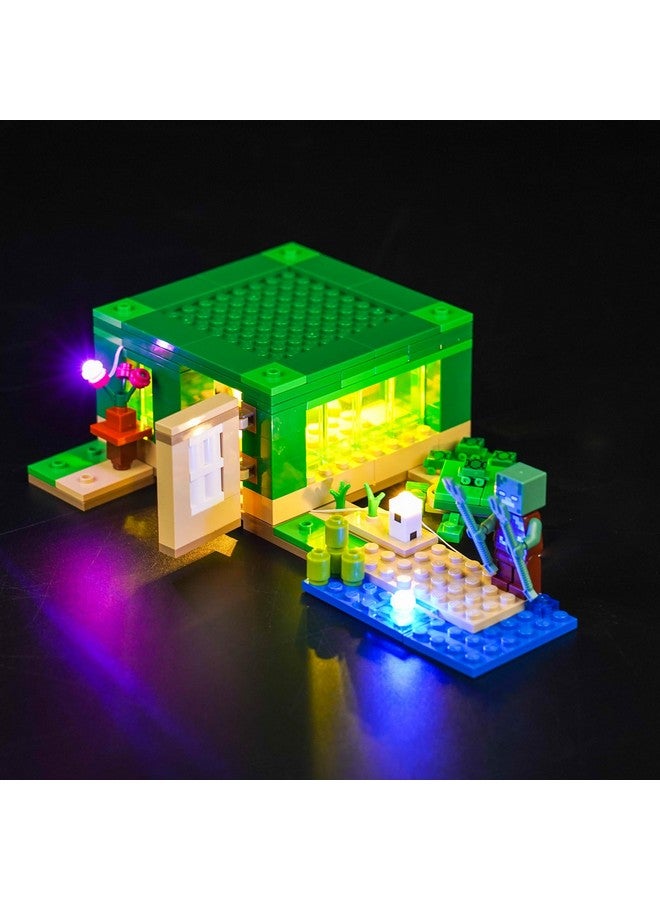 Vonado Led Light Kit Compatible With Lego Minecraft The Turtle Beach House 21254 (Lights Only, No Models) Creative Lighting Set Accessories Compatible With Lego 21254 Building Set - Image 1