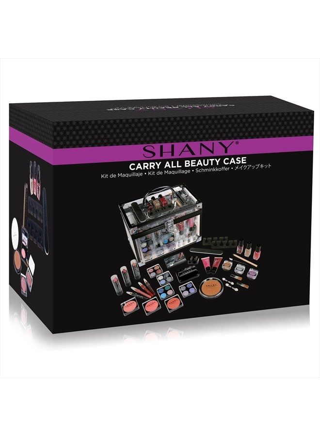 Shany Carry All Trunk Makeup Set (Eye shadow palette/Blushes/Powder/Nail Polish and more) - Image 5