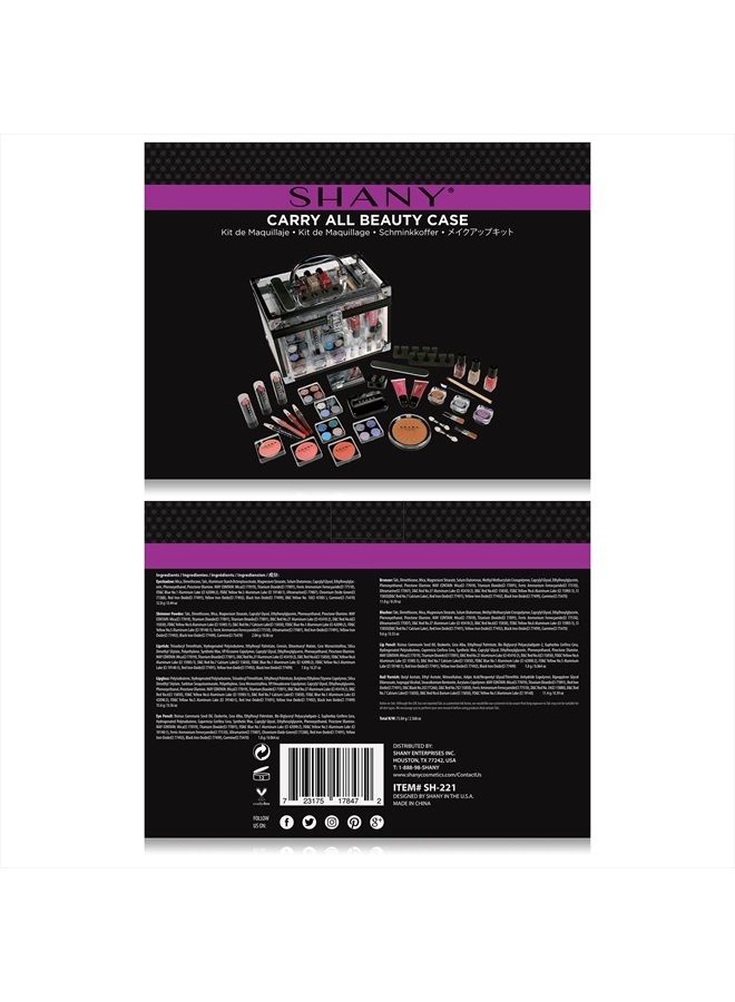 Shany Carry All Trunk Makeup Set (Eye shadow palette/Blushes/Powder/Nail Polish and more) - Image 3