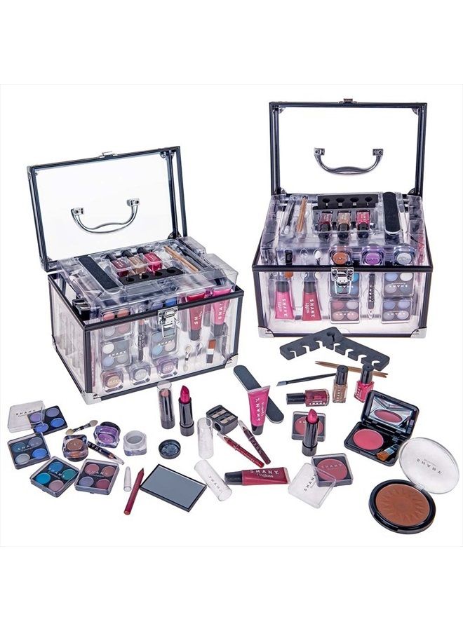 Shany Carry All Trunk Makeup Set (Eye shadow palette/Blushes/Powder/Nail Polish and more) - Image 2