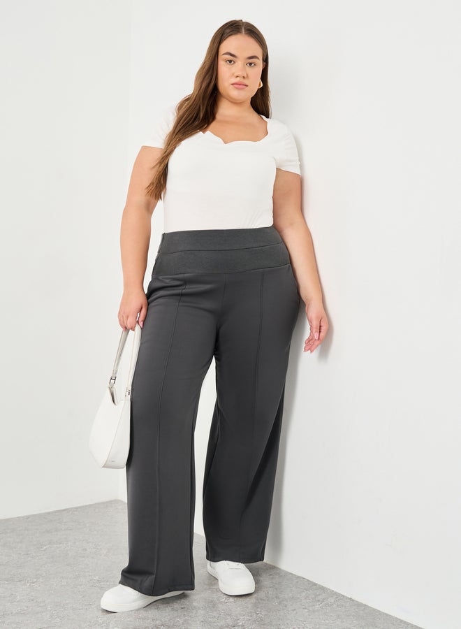 ستايلي بلس جوجرز سكوبا بخصر عريض فحمى - Image 1